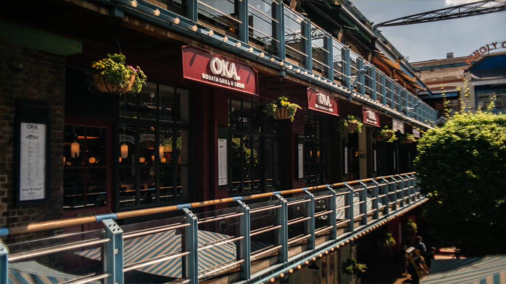 OKA Kingly Court restaurant for lunch in Soho, just off Carnaby Street